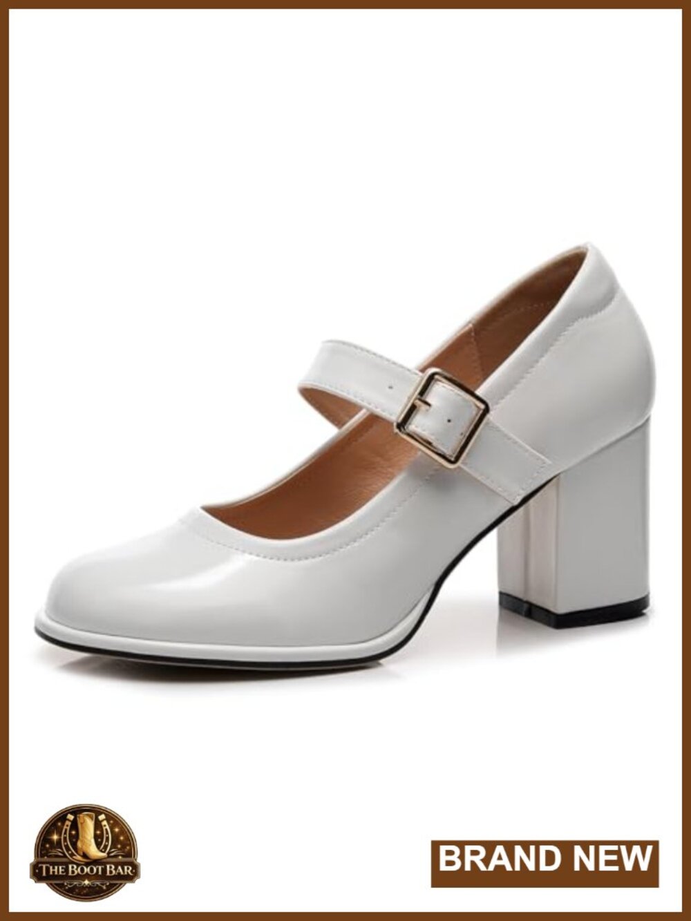 Women's Mary Jane Pump Heeled Shoe Chunky Block Heel Round Toe